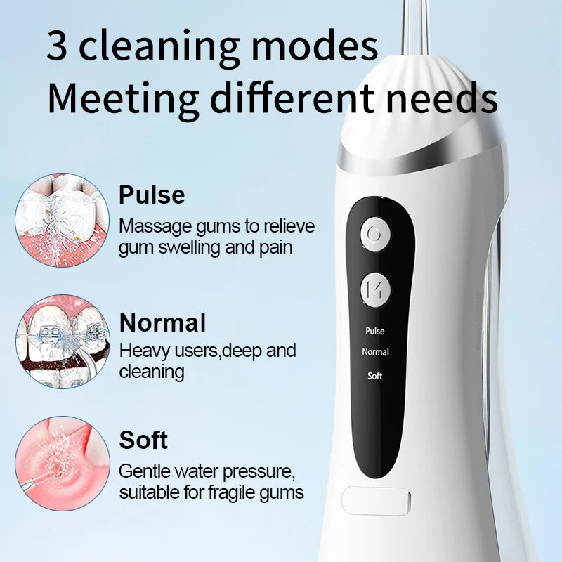 Vabena Electric Oral Irrigator - 3 Modes, USB Rechargeable for Superior Dental Care