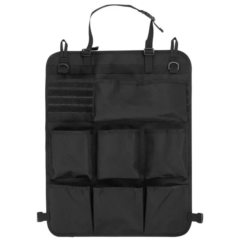 Tactical Camo Car Seat Organizer | Durable Backseat Storage Bag