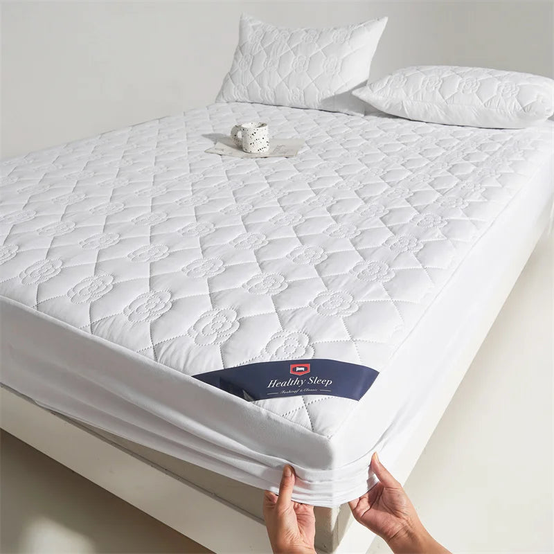 Waterproof Mattress Protector | Soft, Breathable Fitted Sheet for Single/Double Bed