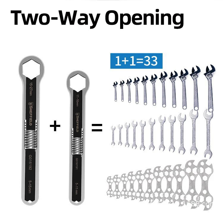 23-in-1 Universal Adjustable Wrench | Multi-Function Car Repair Hand Tool 7-19mm