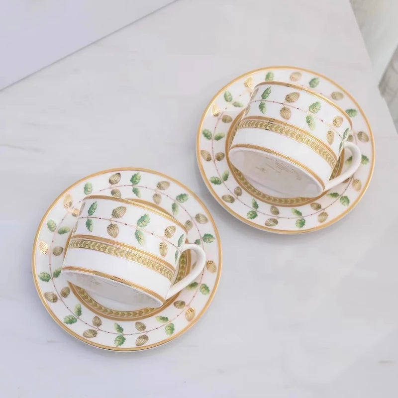 Classic Bone China Coffee & Tea Cup Set | Vabena Premium Quality