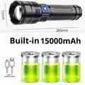 Vabena 10000LM Tactical LED Flashlight | 15000mAh Rechargeable 4km Spotlight