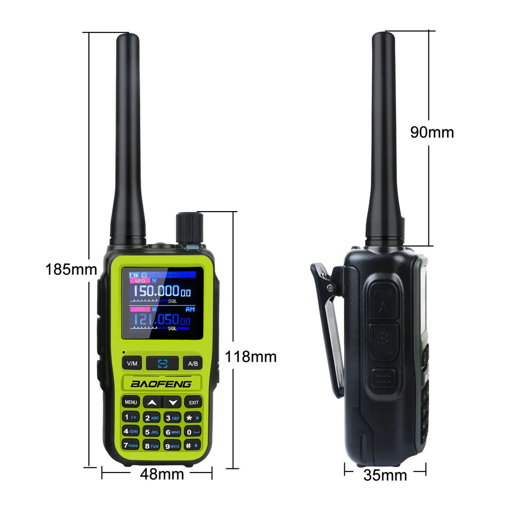 Baofeng UV-5R Mini 2PCS Dual Band Walkie Talkie - Compact 5W Amateur Radio with Air Band Rx & Type-C