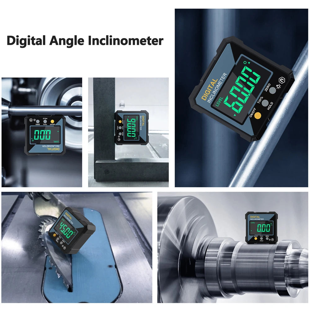Vabena 4-Sided Magnetic Dual Laser Digital Inclinometer | Woodworking Angle Finder