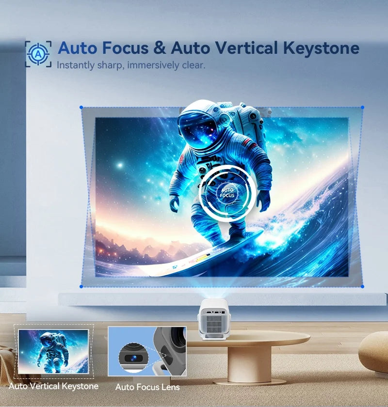 DITONG X3Plus HD Projector | Native 1080P 4K WIFI6 Android