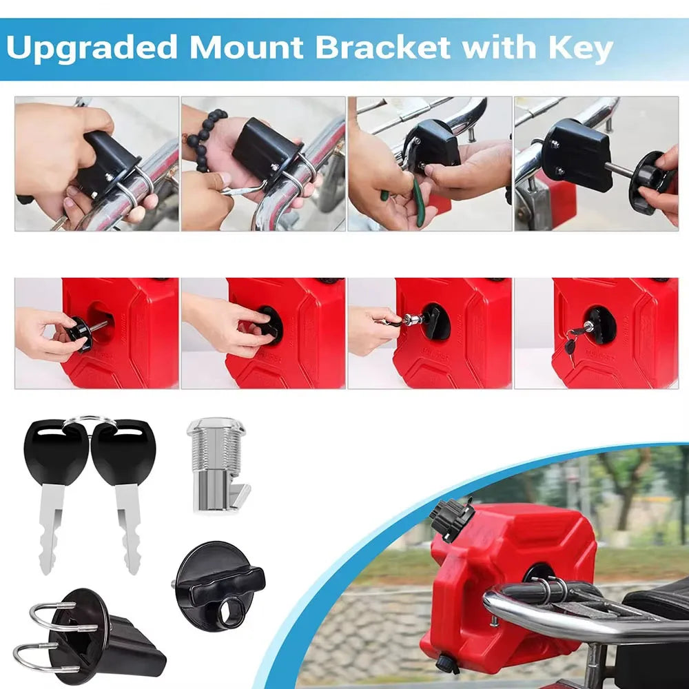 Motorcycle Fuel Tank 3/5L Child Lock Anti-static Jerry Can