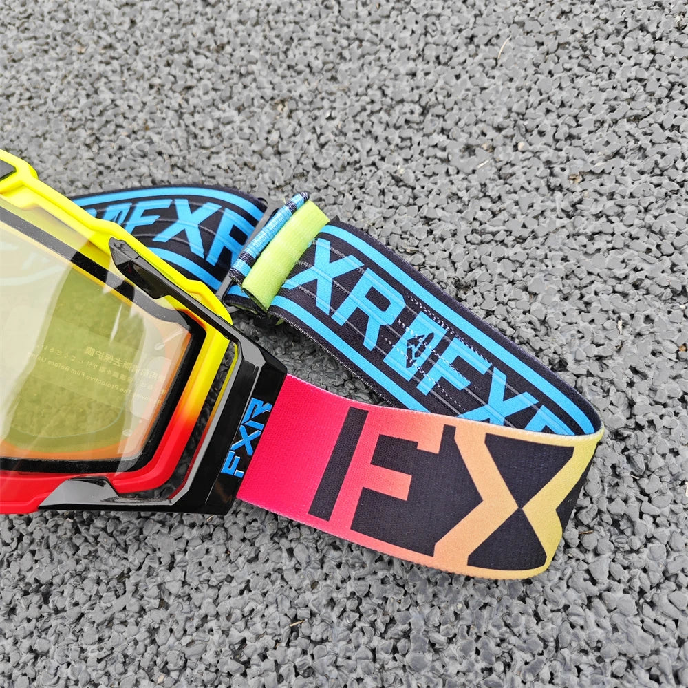 FXR Motocross Goggles HD Lens Anti-fog MX MTB Dirt Bike Eyeglasses