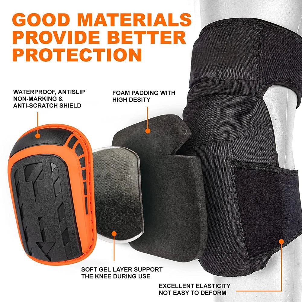 Professional Heavy Duty Gel Knee Pads for Work & Gardening Comfort