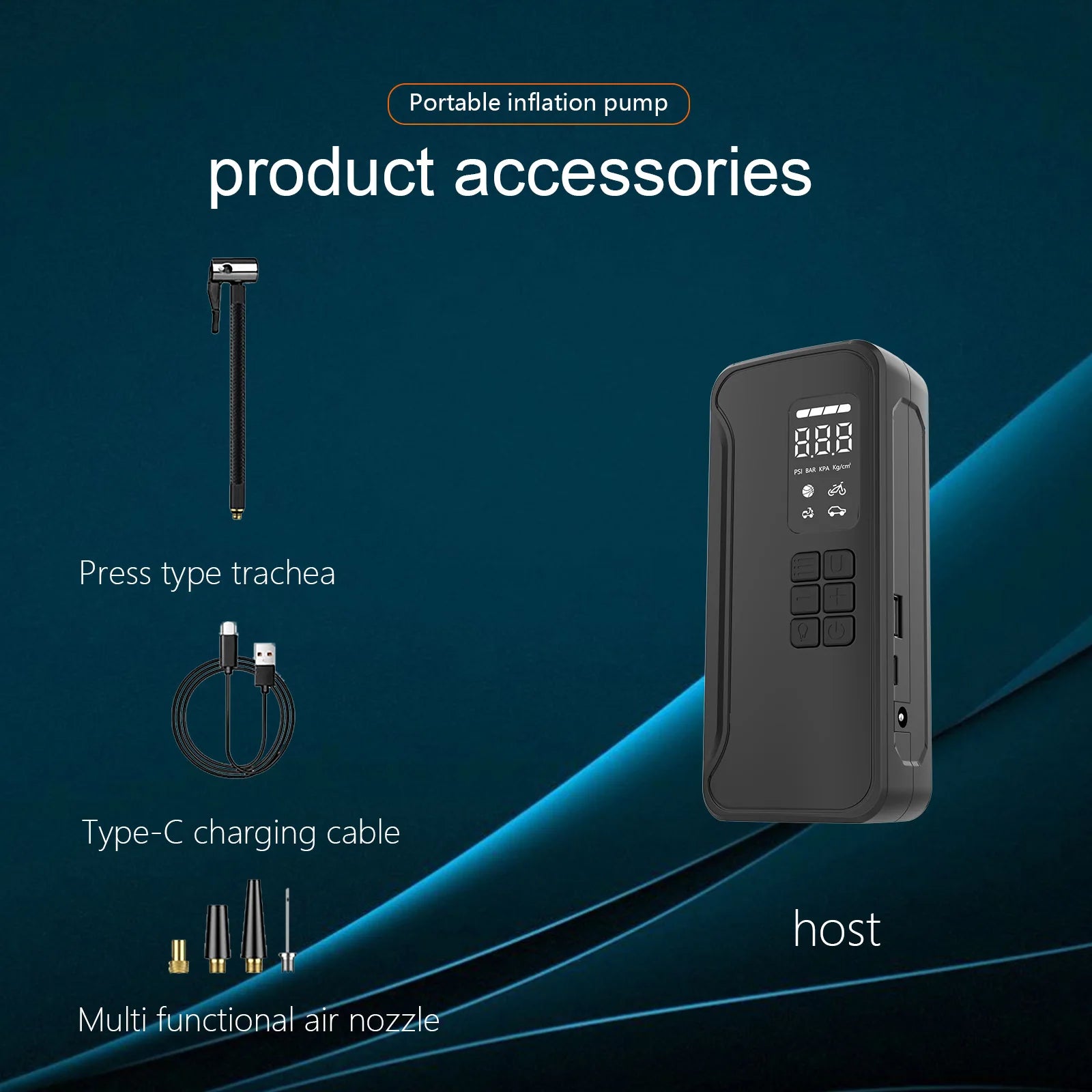 Portable Wireless 150psi Tire Inflator with Digital Display