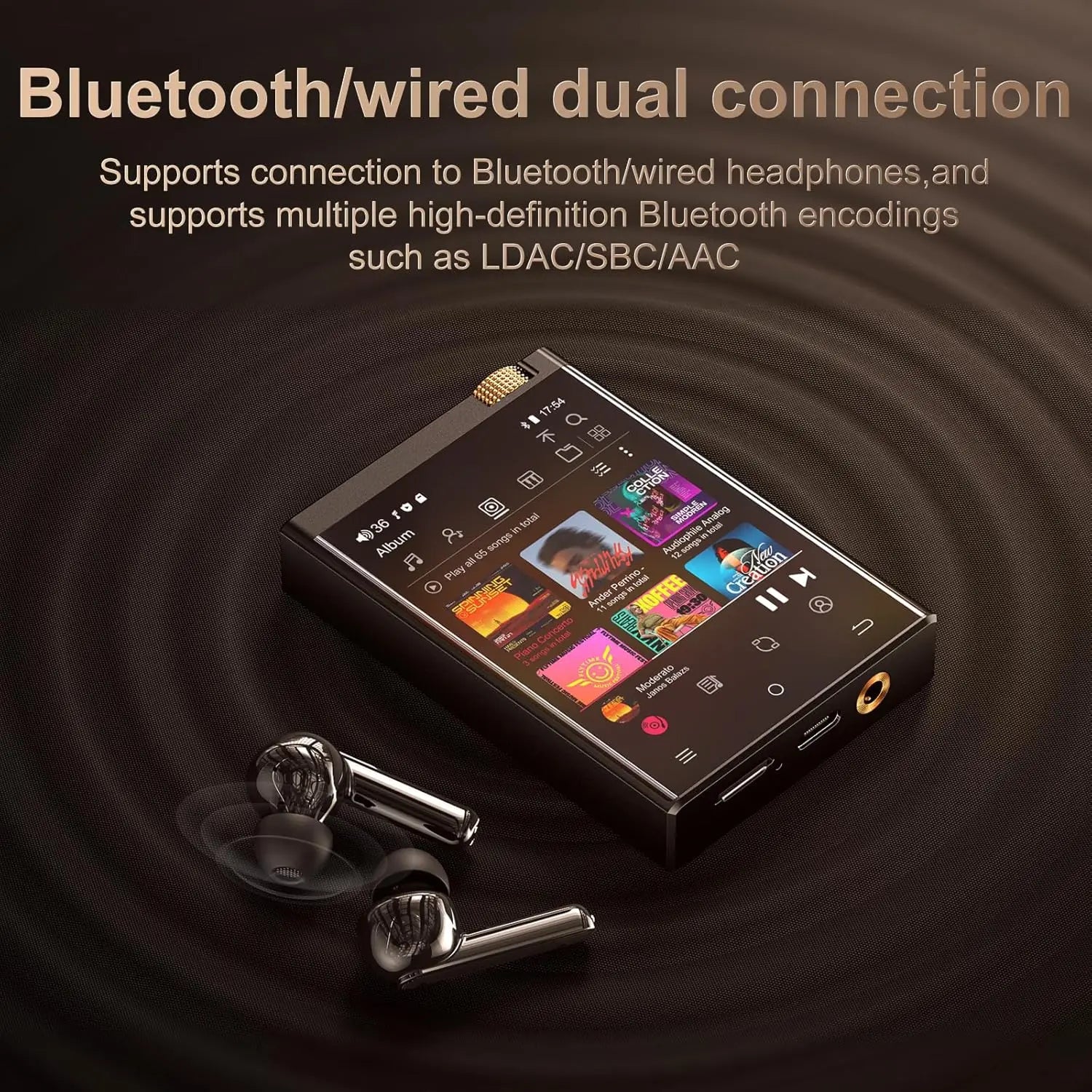 Vabena Hi-Fi MP3 Player - Oilsky Lossless DSD Audio, Bluetooth, WiFi, up to 1TB