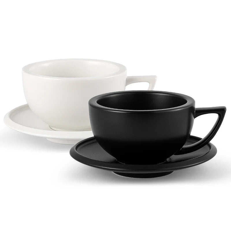 MHW-3BOMBER 280ml Ceramic Art Latte & Espresso Cup Set