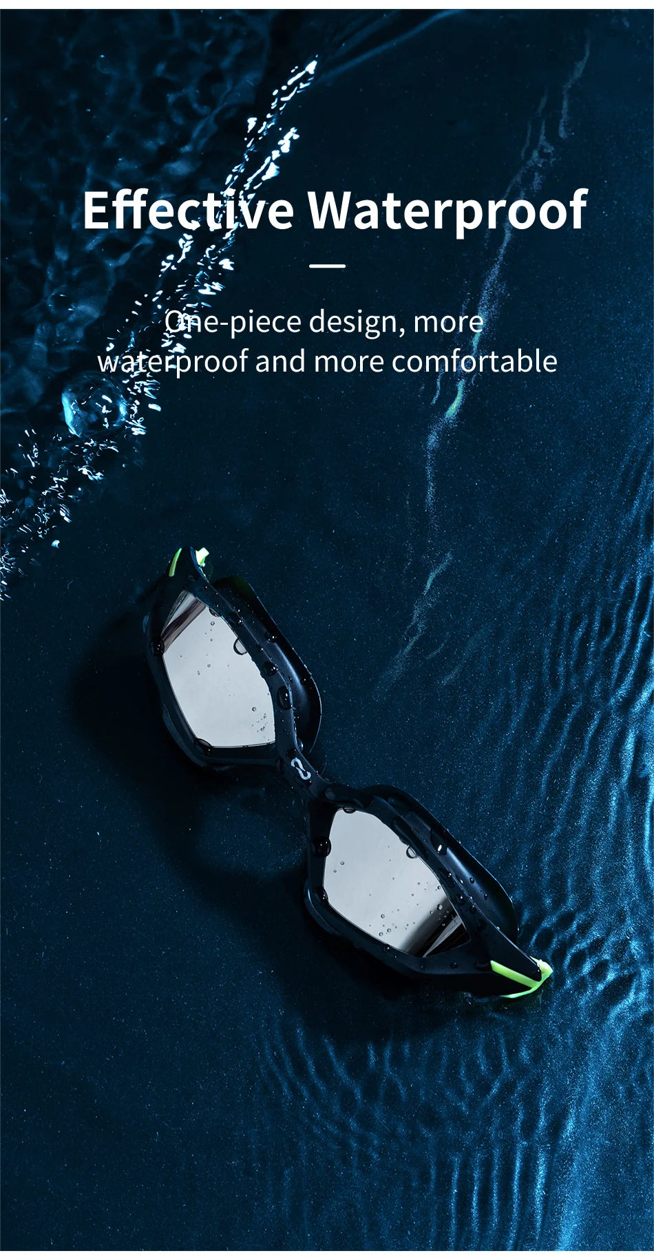COPOZZ Professional Electroplate Swim Goggles - Anti-Fog UV Protection