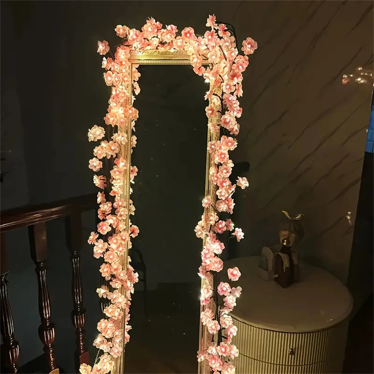 Cherry Blossom LED Tree Branch Rattan Lights - 96 LEDs USB