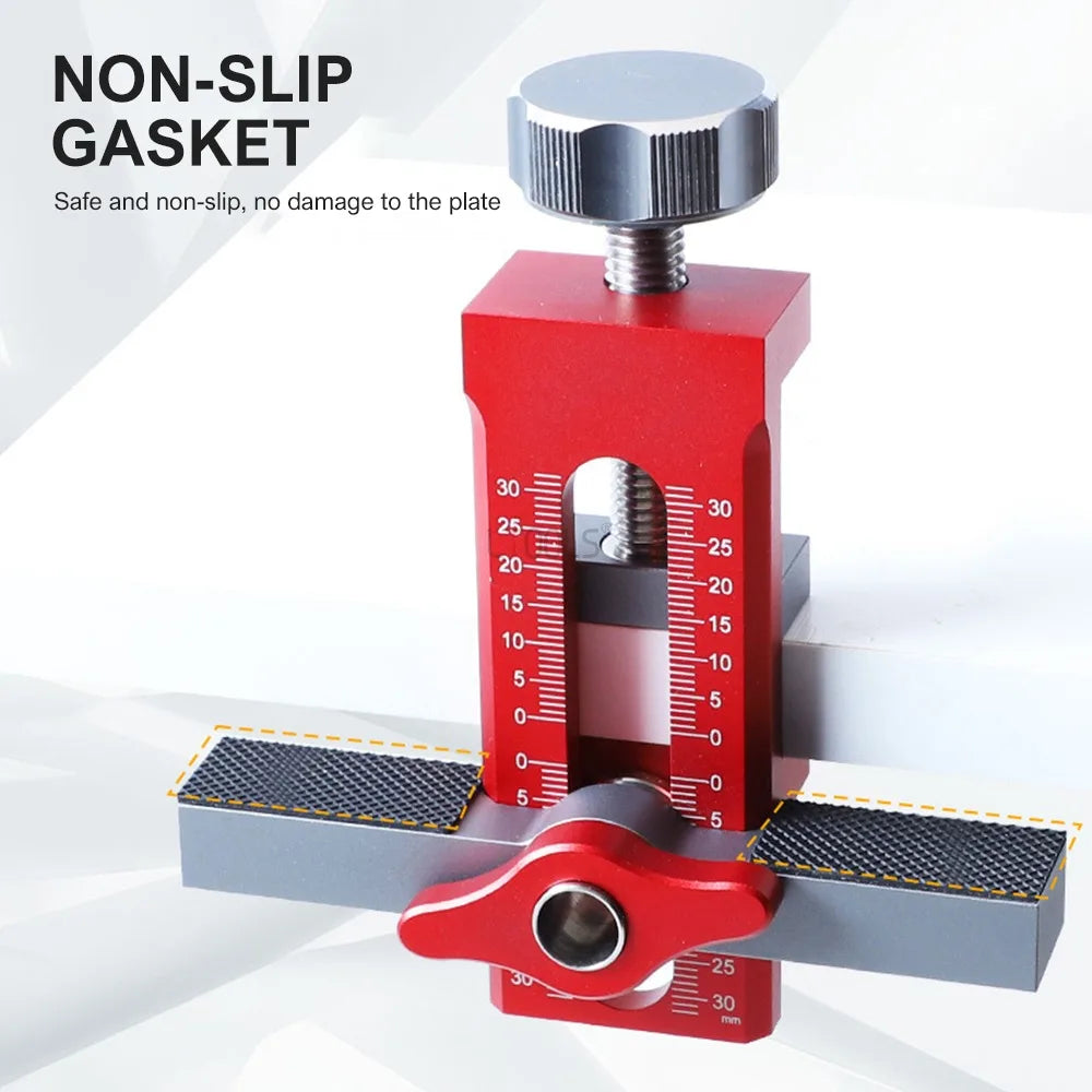 Cabinet Door Leveling & Installation Jig - 2-in-1 Positioning & Drilling Tool