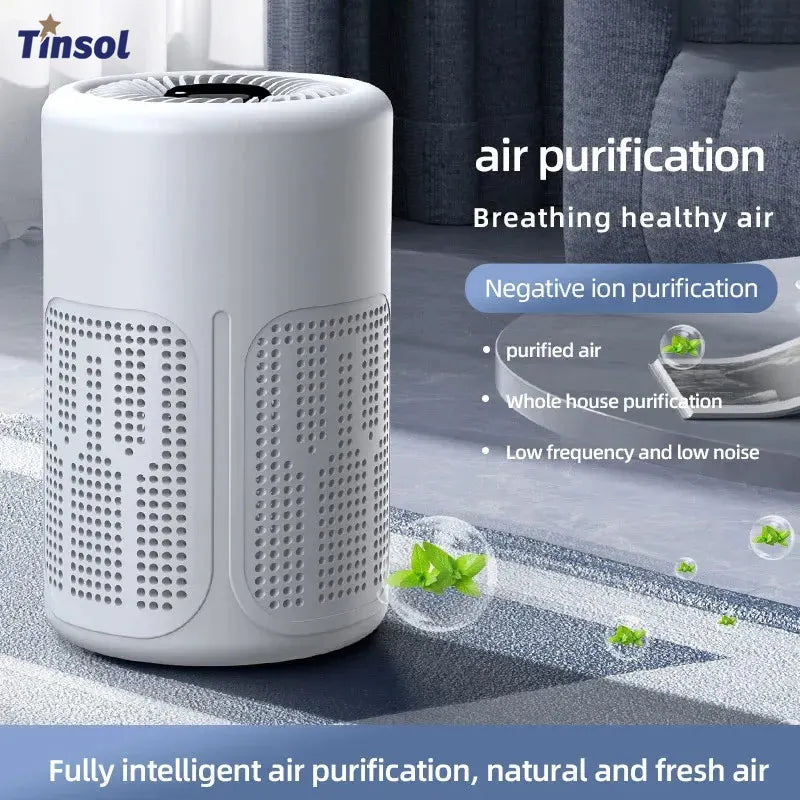 TINSOL Mini Air Purifier - HEPA Filter & Negative Ion Technology