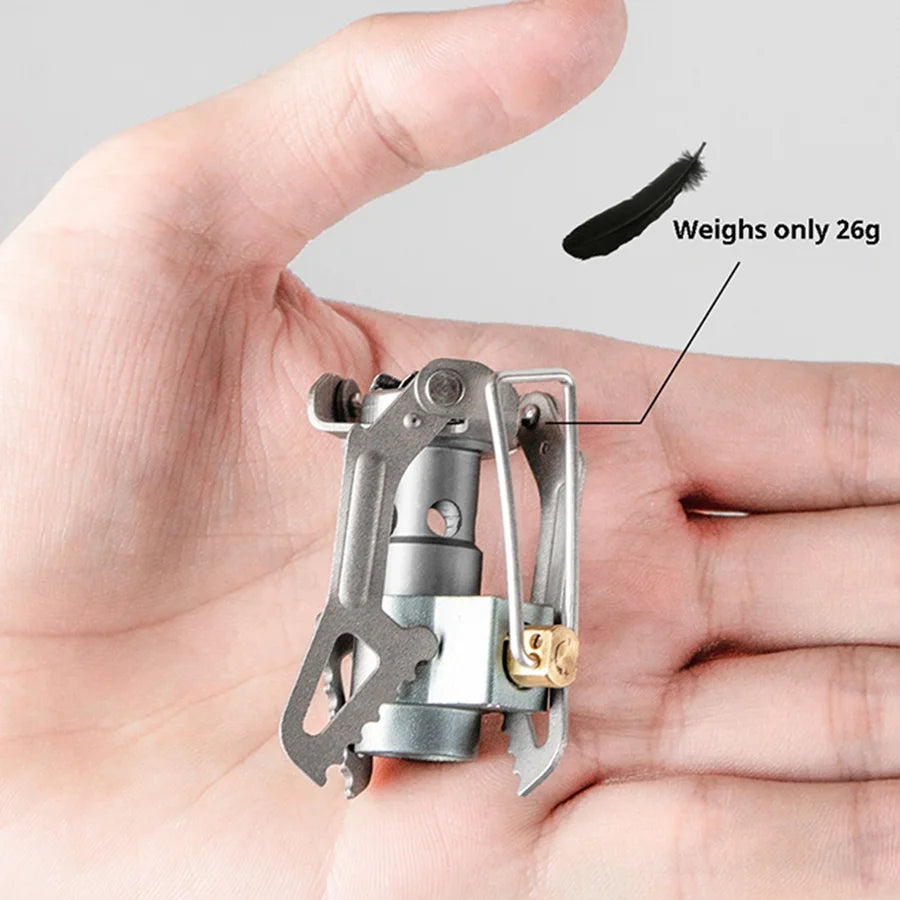 BRS-3000T Mini Titanium Camping Gas Stove - Ultra-Light & Portable Survival Burner
