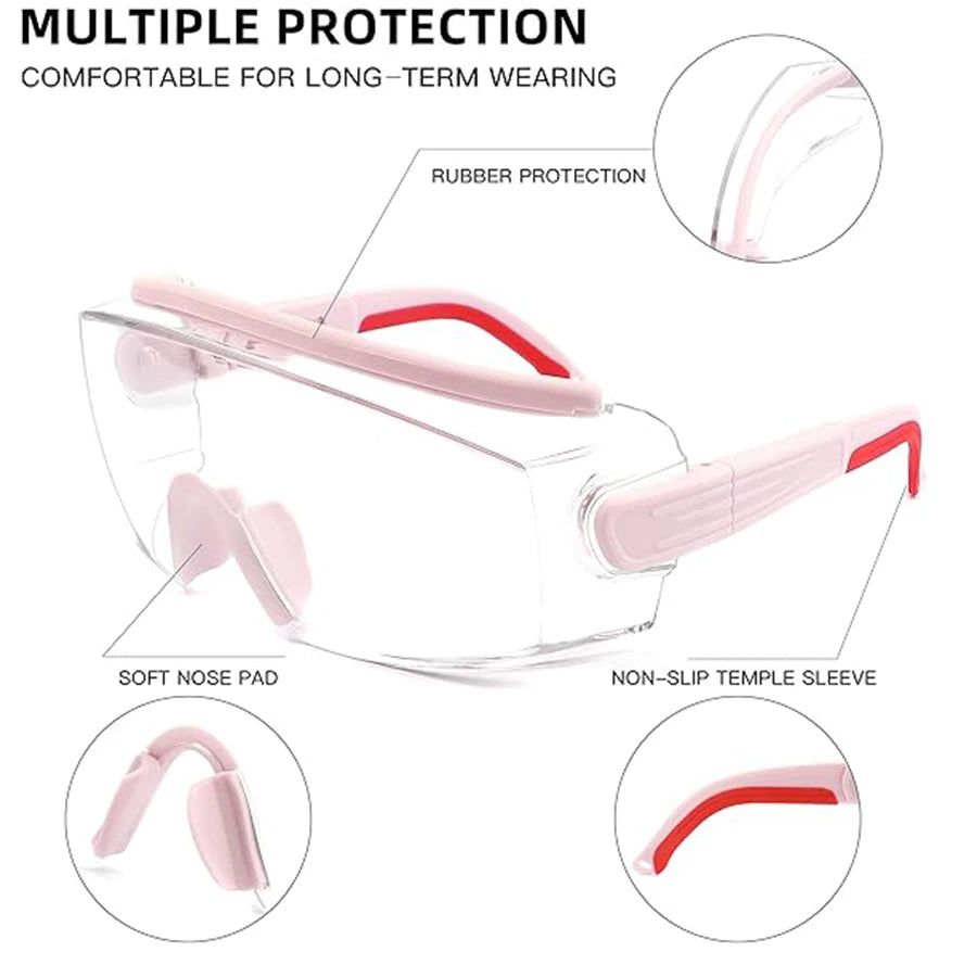 Safety Goggles Over Glasses - Anti-Fog ANSI Z87 CE Eye Protection