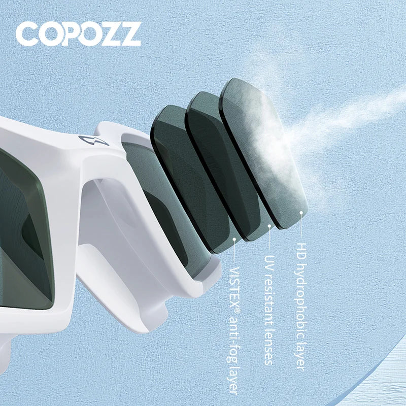 COPOZZ Professional Electroplate Swim Goggles - Anti-Fog UV Protection