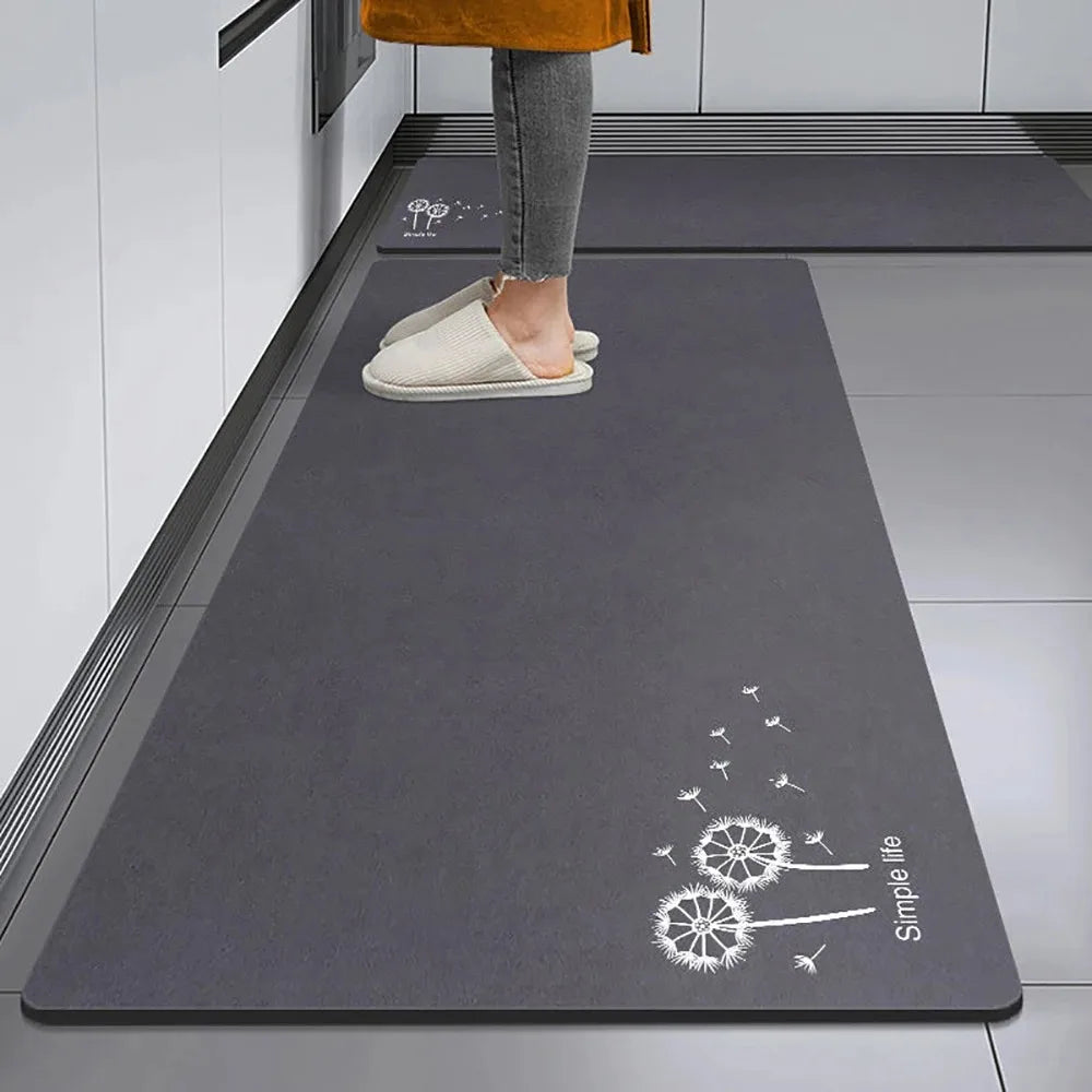 Non-Slip Crystal Velvet Kitchen Mat & Rugs for Living Room, Bedroom & Entryway