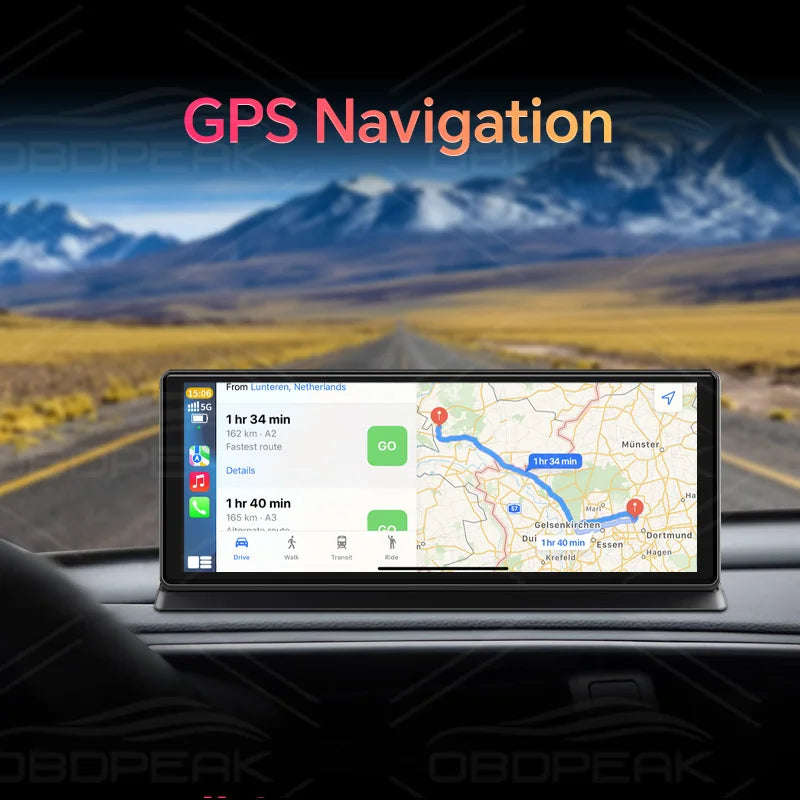 K2 Pro 11.3" 4K Wireless CarPlay Android Auto Dash Cam with GPS & Dual Lens