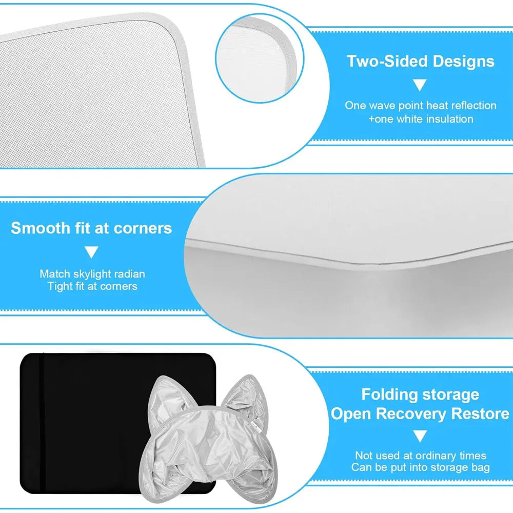 Tesla Model 3 Highland 2026 & Model Y Sunroof Sunshades | Ice Cloth Heat Blocker