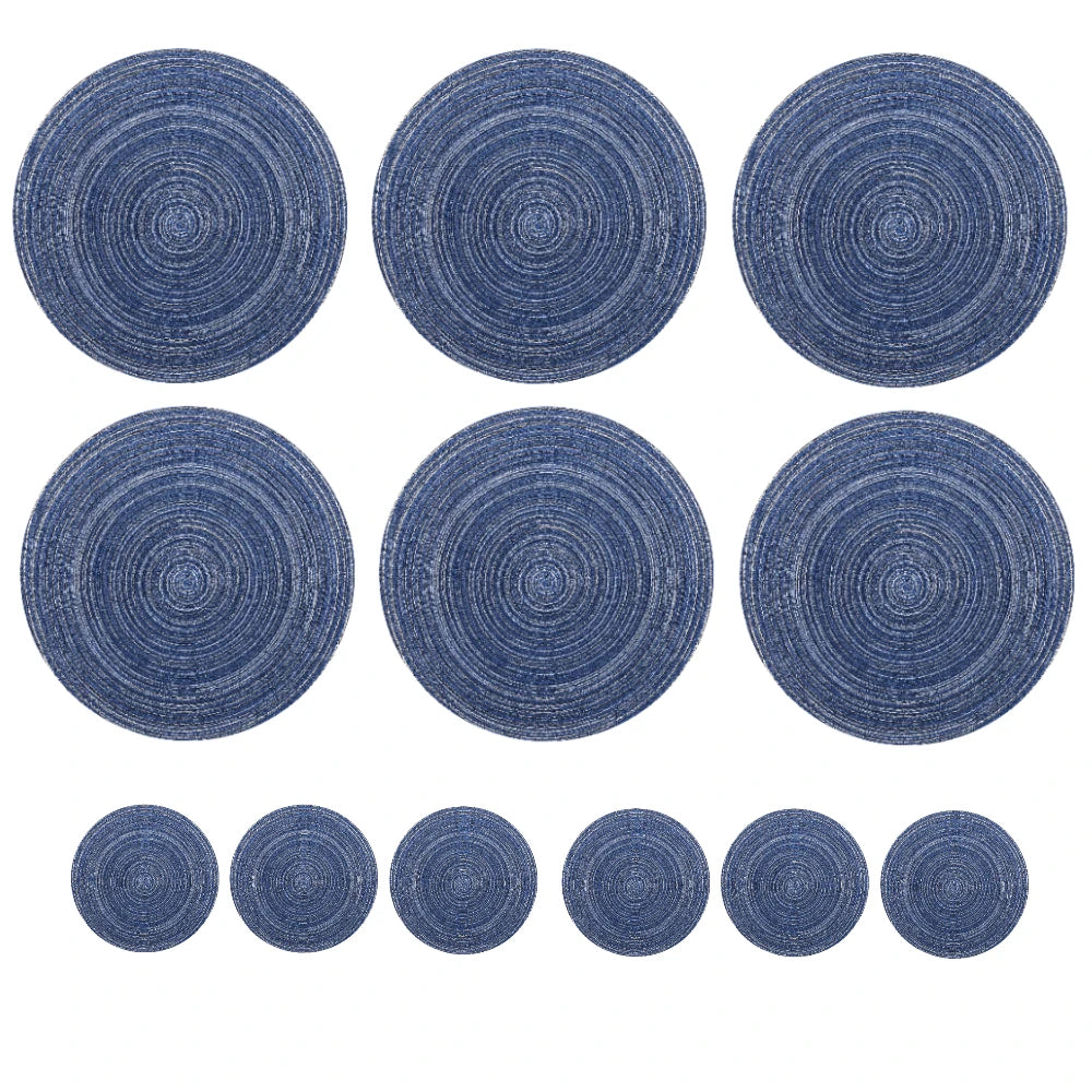 Premium Round Braided Placemats - Set of 6 | Elevate Your Dining Experience