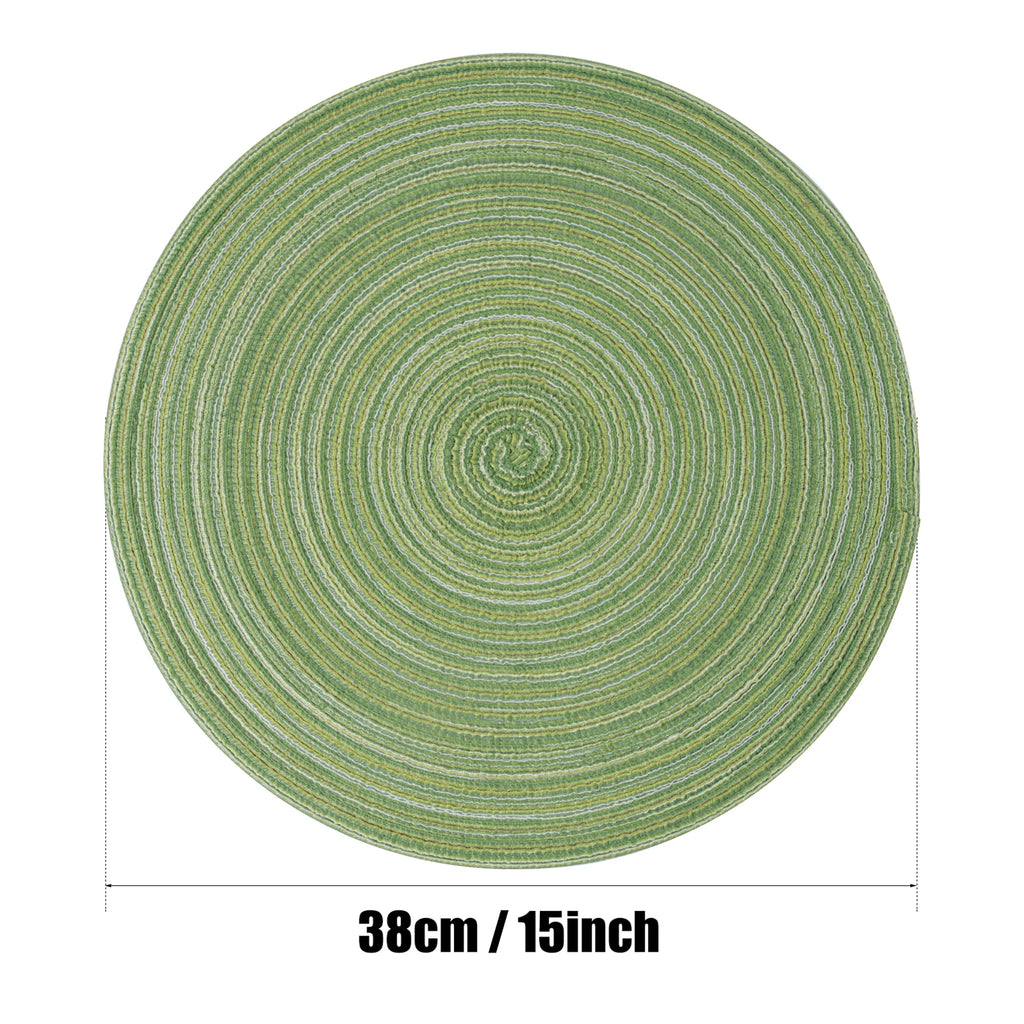 Elegant Braided Placemats & Coasters Set - 12-Piece Dining Table Protection