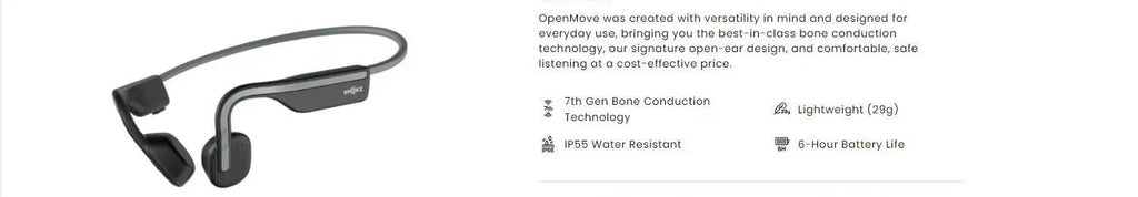 SHOKZ OpenMove S661 Bone Conduction Sport Earphones - IP55 Wireless