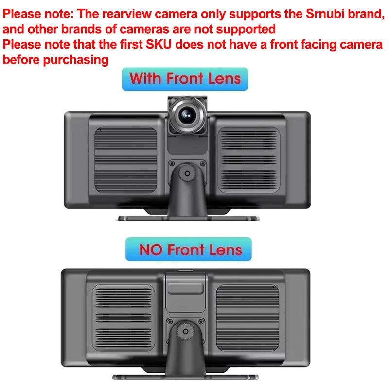 Srnubi 10.26" 4K Dash Cam with CarPlay, Android Auto & GPS