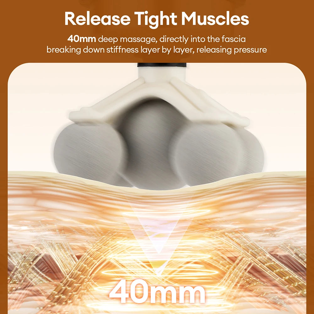 Vabena 11-in-1 Electric Massage Gun - 99 Levels for Deep Muscle Relief