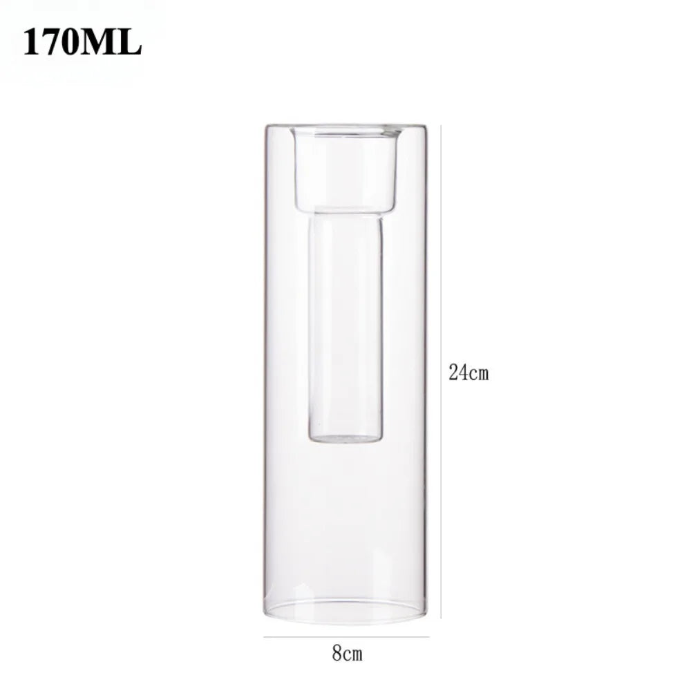 Elegant Glass Hydroponics Vase & Terrarium - Flower & Succulent Planter Decor