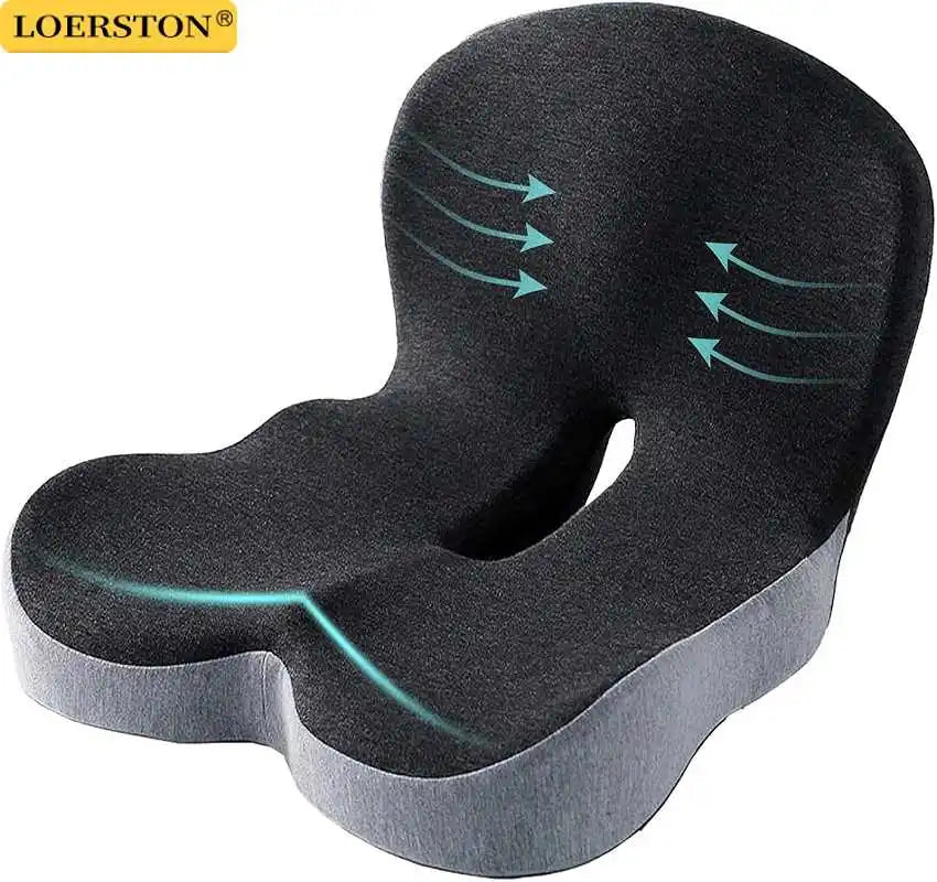 Premium Memory Foam Lumbar & Seat Cushion for Ultimate Comfort