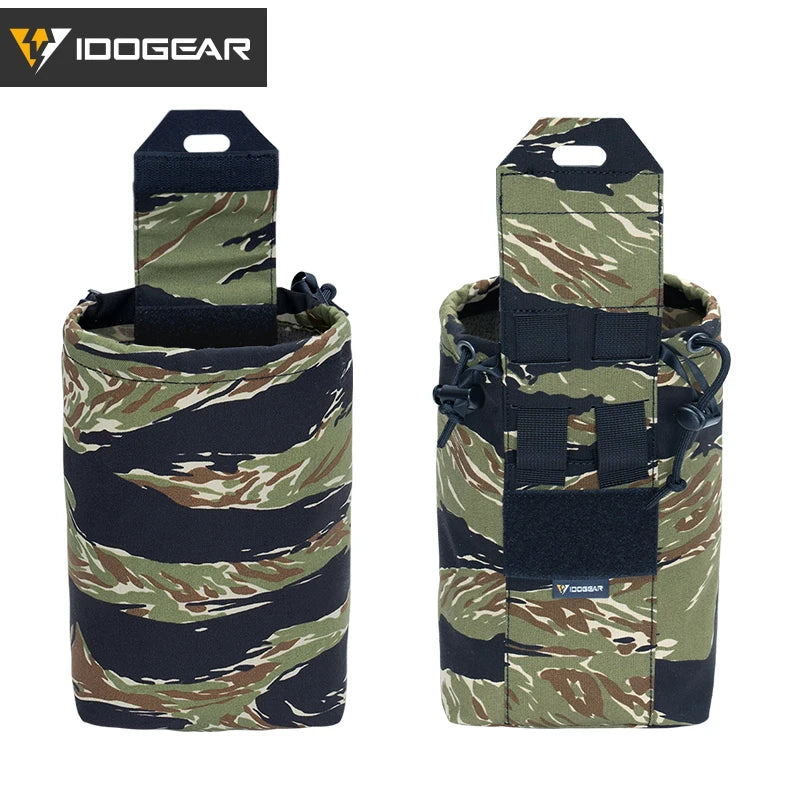 IDOGEAR Tactical MOLLE Foldable Dump Pouch - Durable Mini Drop Bag