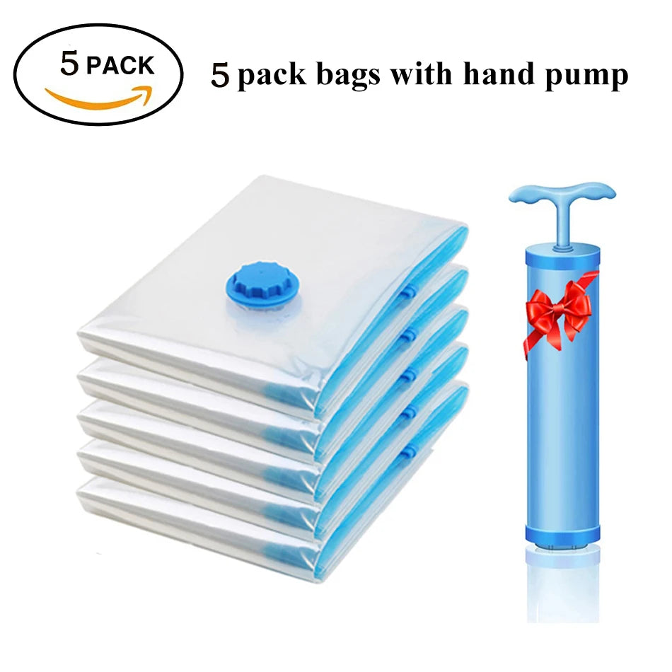 Vabena Vacuum Storage Bags for Clothes & Bedding - Space Saving Organizer