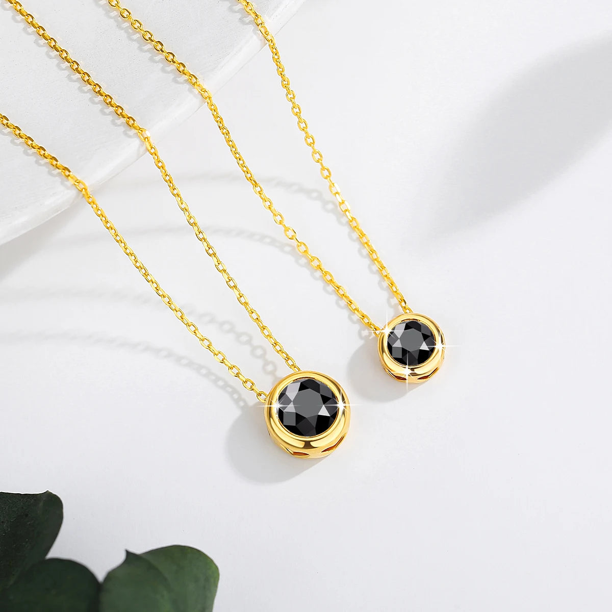 18k Gold Pink Moissanite & Diamond Pendant Necklace