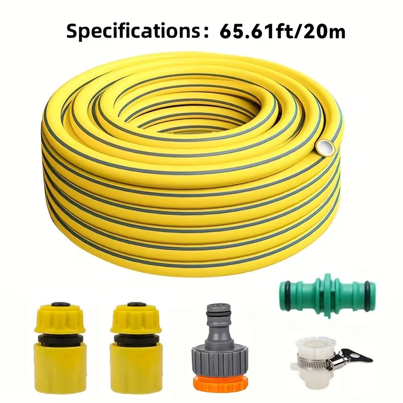 Vabena Heavy-Duty Rubber Garden Hose - 10/20/30m, All-Season, Leak-Proof, Durable
