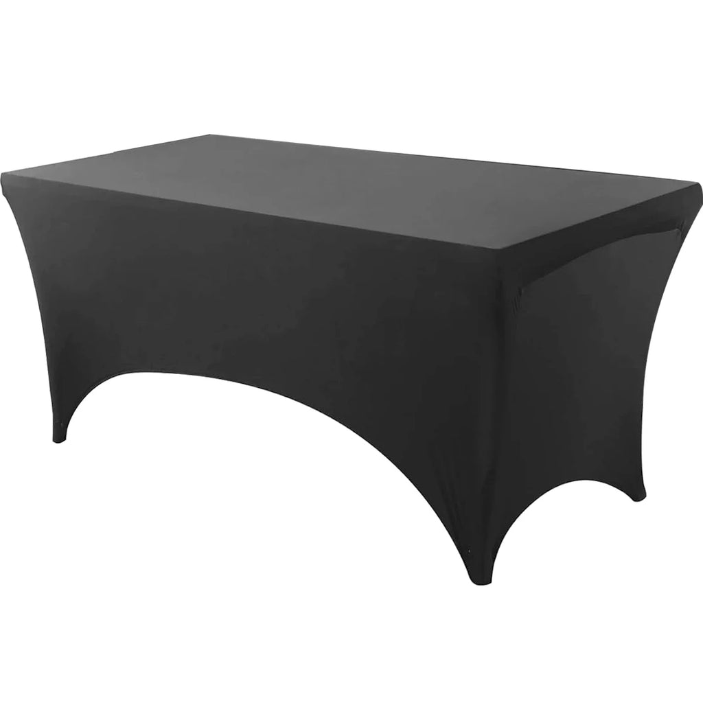 Spandex Tablecloth - Tight Fitted, Washable & Wrinkle Resistant Rectangular Table Cover for Events & Parties