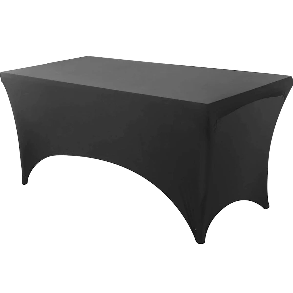 Spandex Tablecloth - Tight Fitted, Washable & Wrinkle Resistant Rectangular Table Cover for Events & Parties