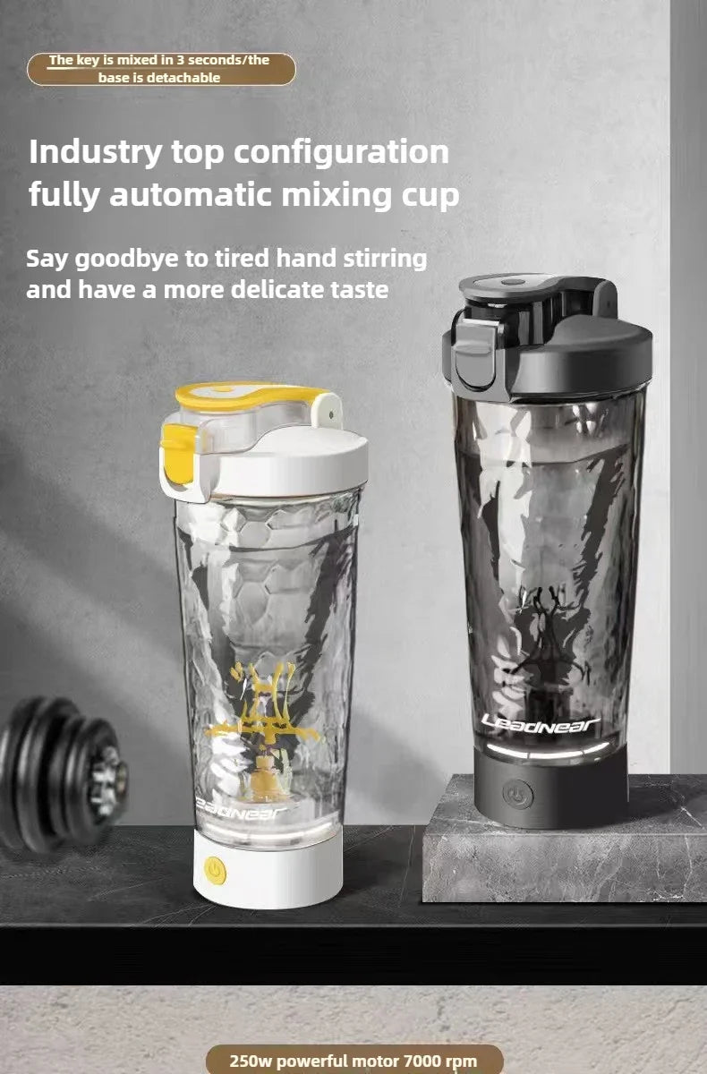 650ml Electric Protein Shaker Bottle - Automatic Mixer for Smooth Drinks