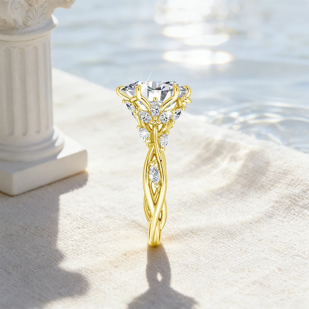 Vabena 14K Gold Filled 3CT Marquise Moissanite Engagement Ring
