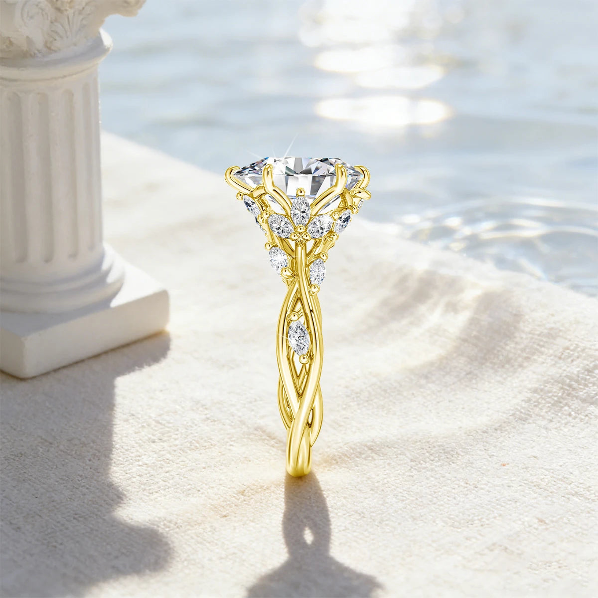 Vabena 14K Gold Filled 3CT Marquise Moissanite Engagement Ring