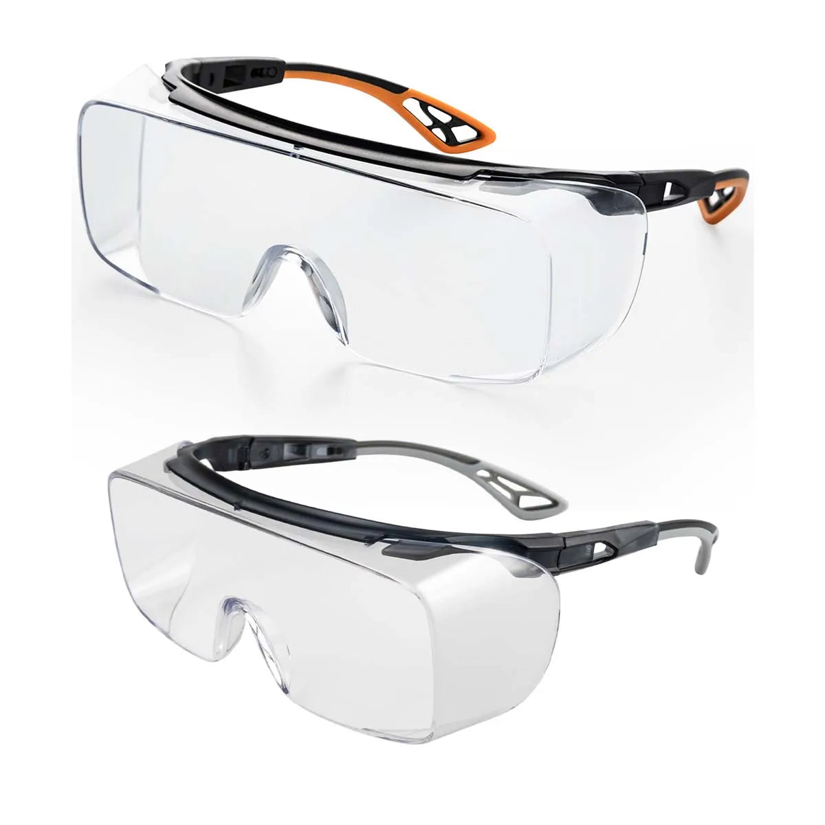 Vabena HM6 Adjustable Safety Glasses Over Glasses - ANSI Z87.1 Anti-Fog & Scratch Resistant
