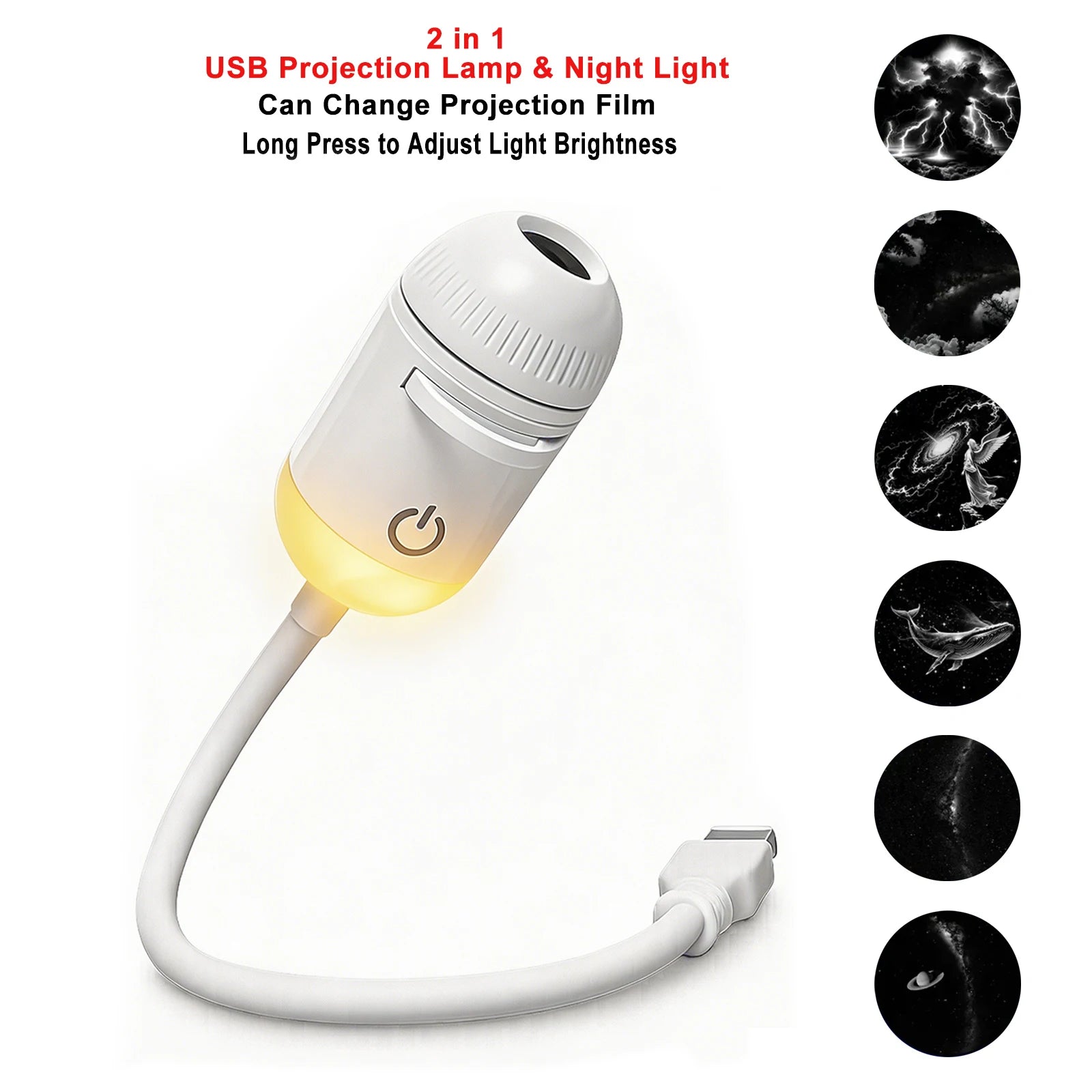USB Car Star Projector Light | LED Interior Ambient Galaxy Lighting