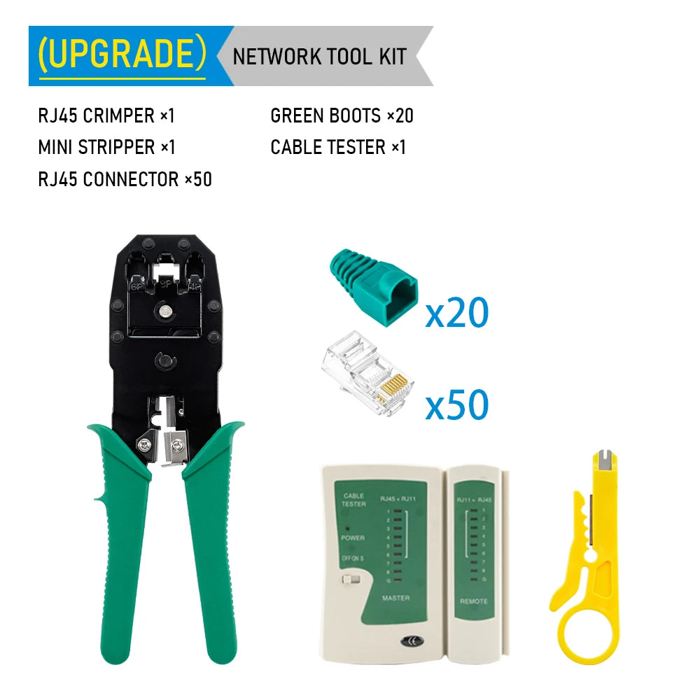 RJ45 RJ11 Network Cable Crimper LAN Tester 12-in-1 Kit