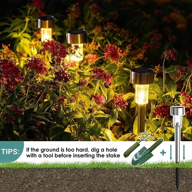 Vabena Solar Garden Lights Outdoor - Waterproof LED Landscape Pathway Lamps (10/20/30 Pcs)