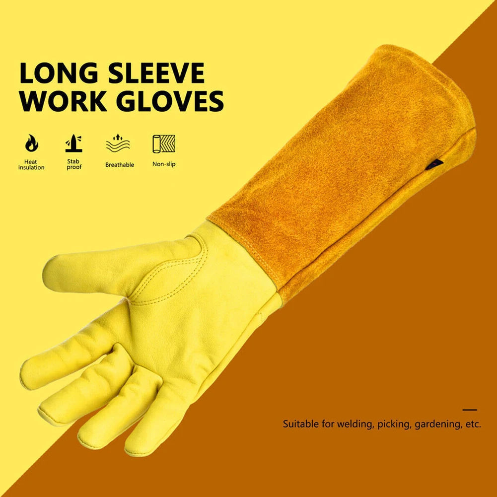 Long Thorn Proof Garden Gloves for Rose Pruning - Elbow Protection for Women & Men