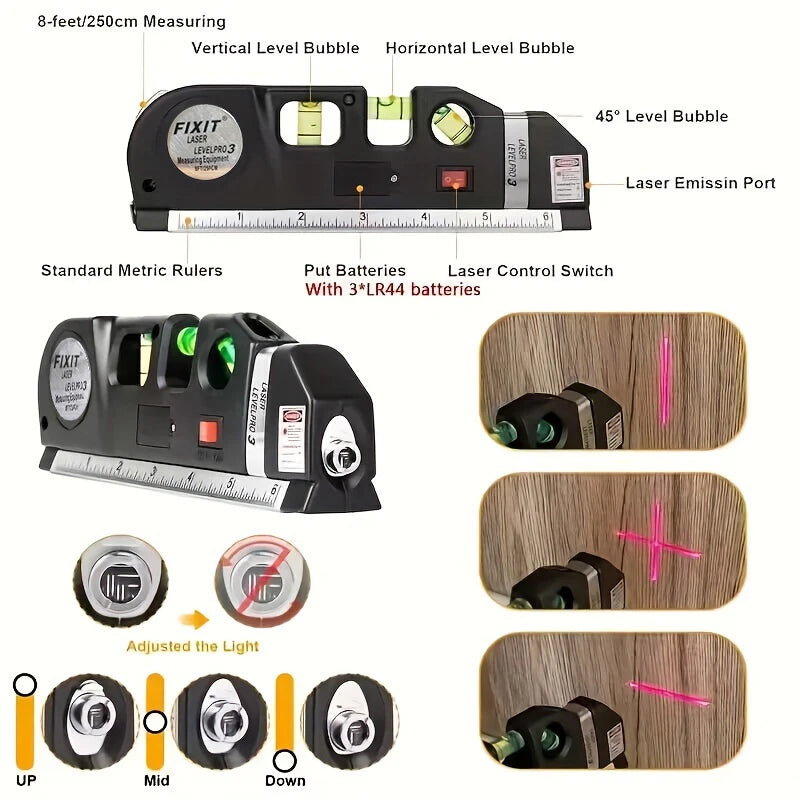 HOMEFISH Laser Level Tool - Precision for Home DIY Projects