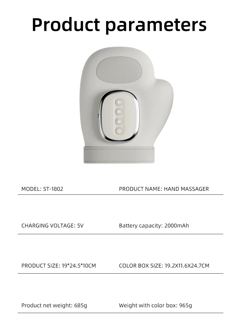 Hand Massager with Compression & Vibration for Muscle Relief