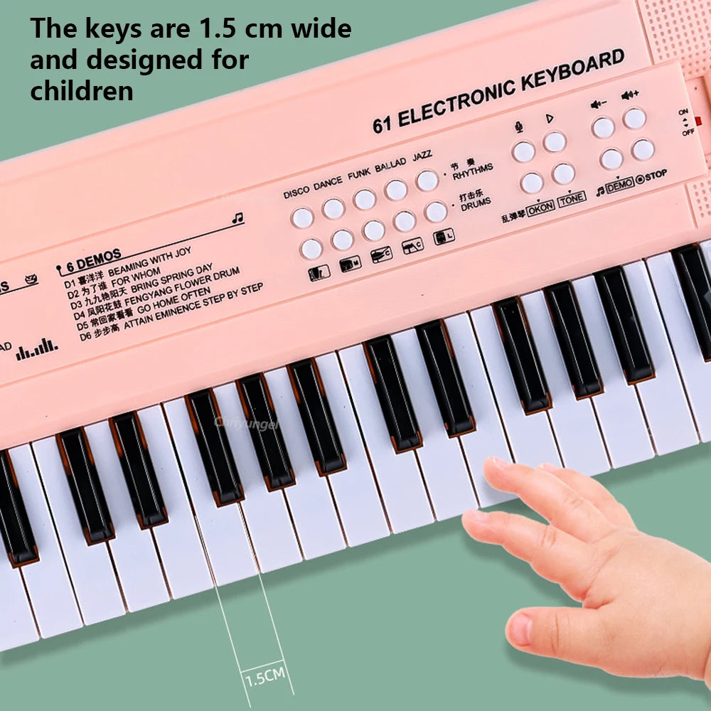 37 Keys Kids Electronic Piano Keyboard with Microphone | Educational Musical Toy