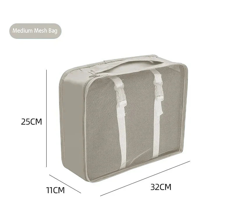 7/10 Pcs Travel Organizer Set - Packing Cubes & Storage Bags for Suitcases